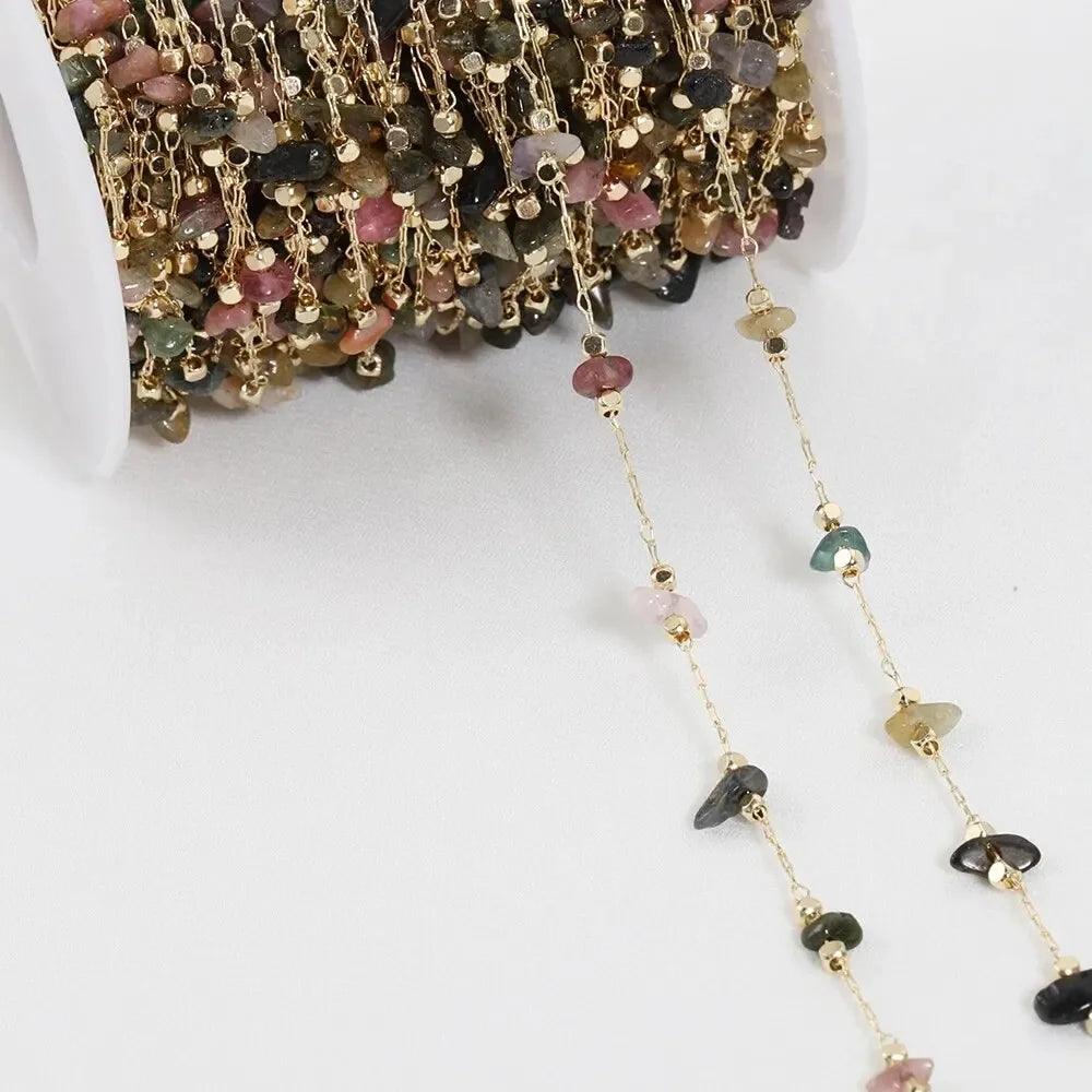 1Meter Bohemian Irregular Stone Beads Chain for Necklace Bracelet Jewelry Making DIY Accessories