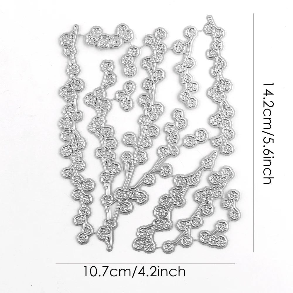 Nature's Bouquet Thistle Bouquet Ivy Flowers Metal Cutting Dies for DIY Card Making and Scrapbooking Crafts