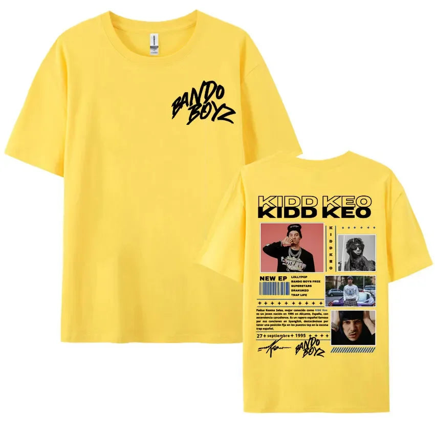 Kidd Keo Bando Boyz Tour Merch T Shirt for Women Hip Hop Punk Street Style Casual Tee
