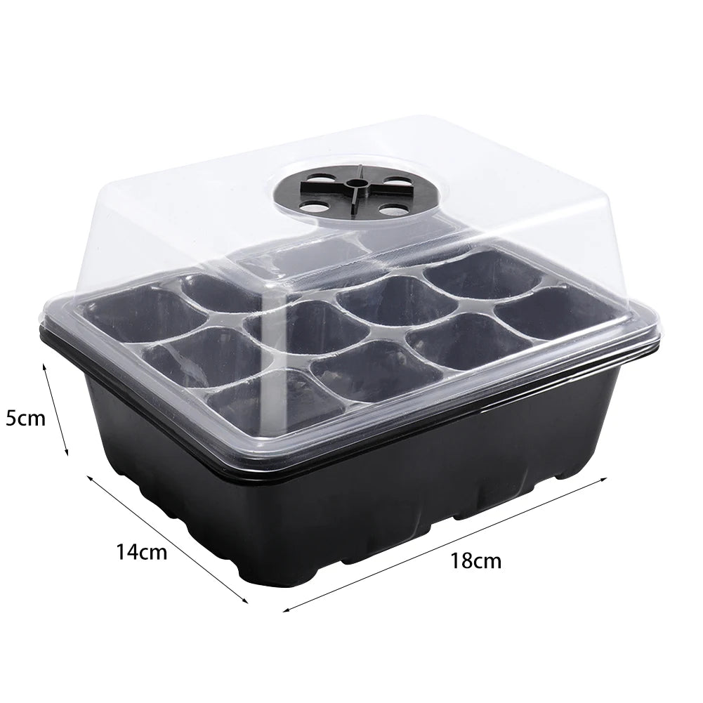 Mini Greenhouse 12/24/48 Compartments Indoor Greenhouse Propagation Greenhouse Nursery Box With Air Vent  for Hydroponics Growin