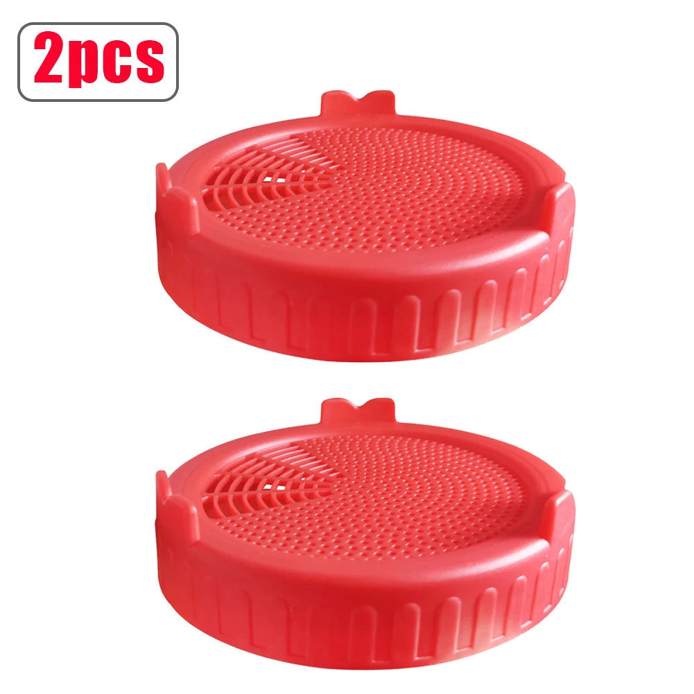 1/2pcs Sprouting Lid Seed Growing Fermentation Vegetable Sealing Lids Food Grade Mesh Sprout Cover Kit for Mason Jar