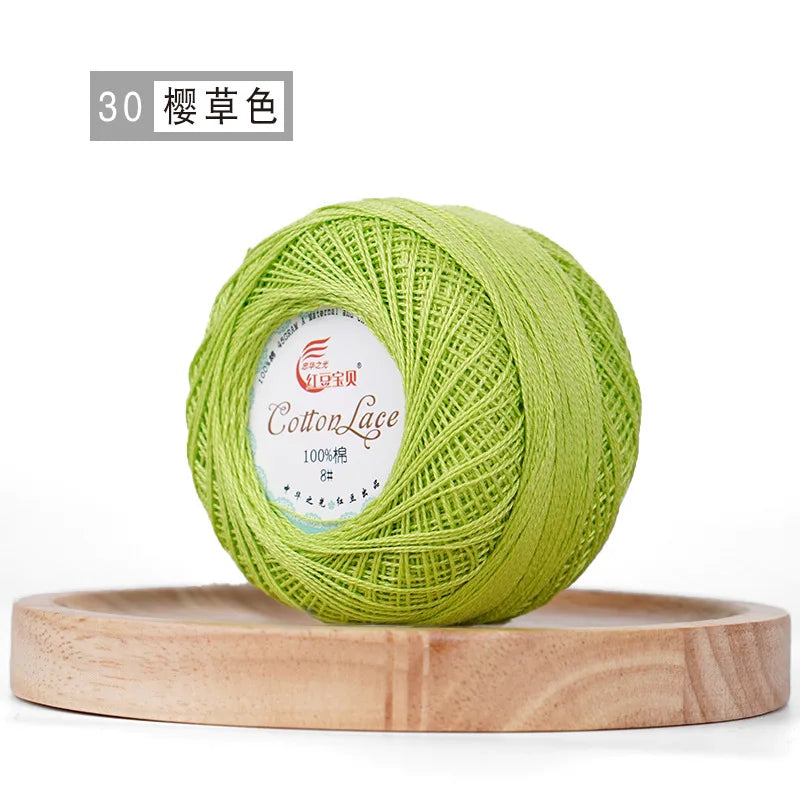 100% Cotton Mercerized Crochet Yarn 45g for Knitting and Embroidery Projects