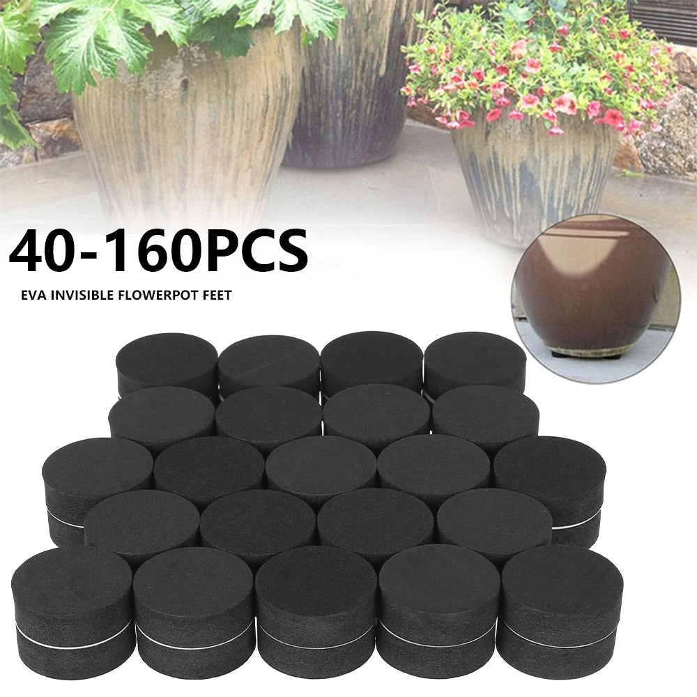 40/160Pcs Flower Pot Feet Round EVA Invisible Flower Pot Risers Kit Self-adhesive Non-slip Pot Lifters Garden Supplies Accessory