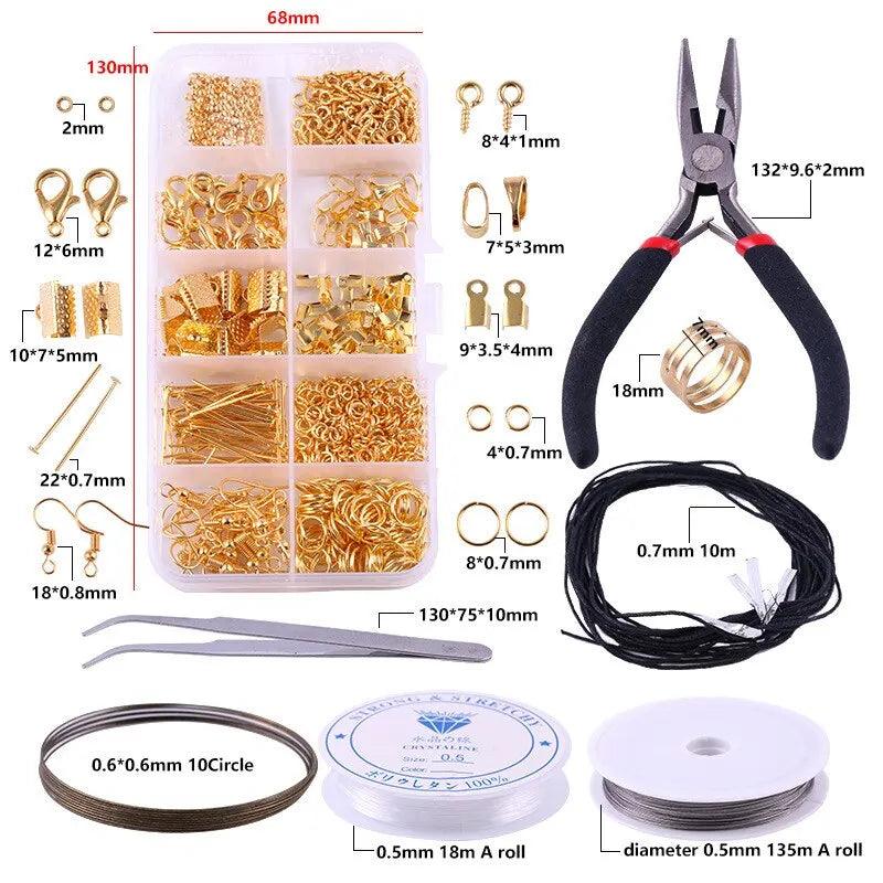 Jewelry Findings Set Jewelry Making Kit Jewelry Findings Starter Kit Jewelry Beading Making and Repair Tools Kit