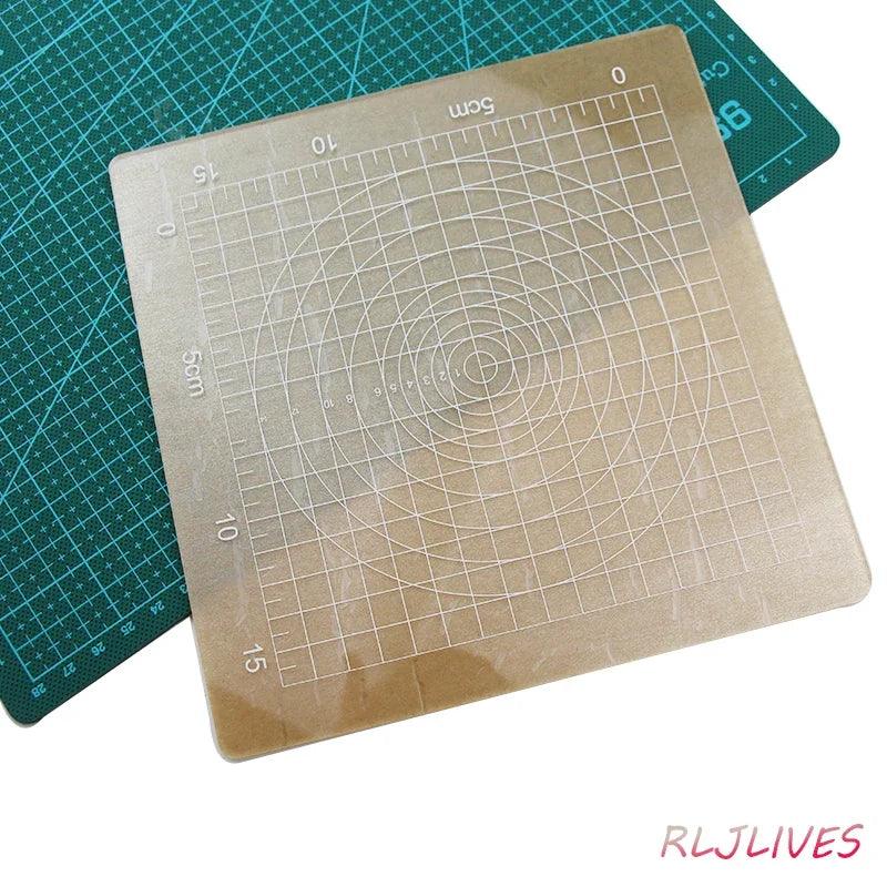 DIY Rolling Mud Stick Tool Square Transparent Acrylic Template Polymer Clay Mud Plate Stamper Pressure Mat Plate Tools