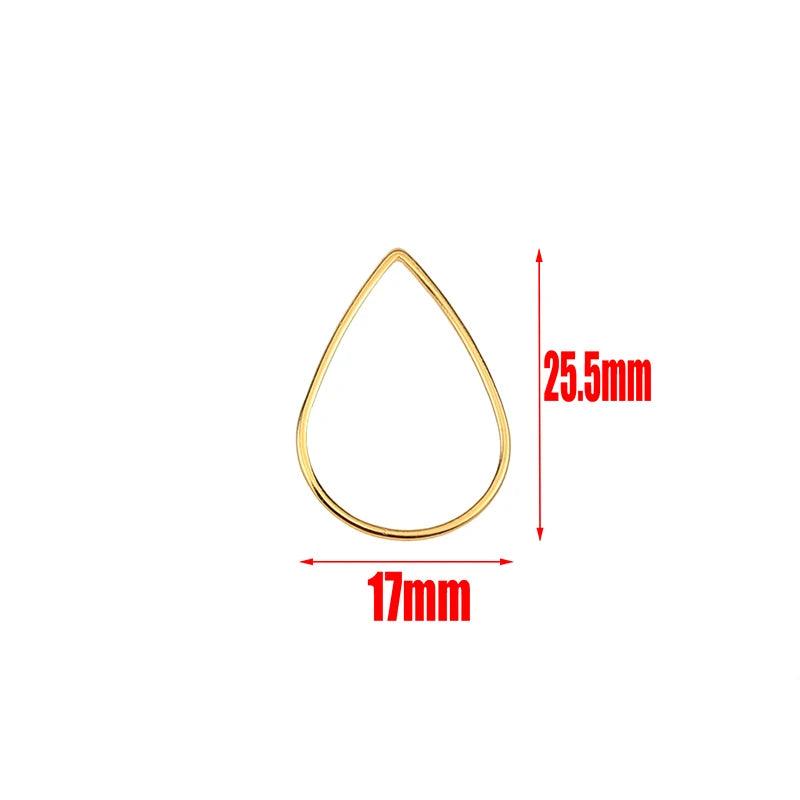 10pcs Stainless Steel Charms Connectors Hollow Frame Bezel Cross Moon for DIY Casting Necklaces Earrings Jewelry Making Supplies
