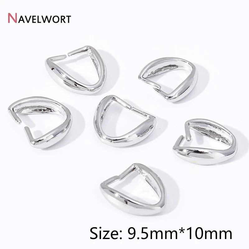 Rhodium Plated Smooth Pinch Pendant Bail,Jewelry Making Supplies,Pendant Bail Connnector Supplies For Necklace Making Findings