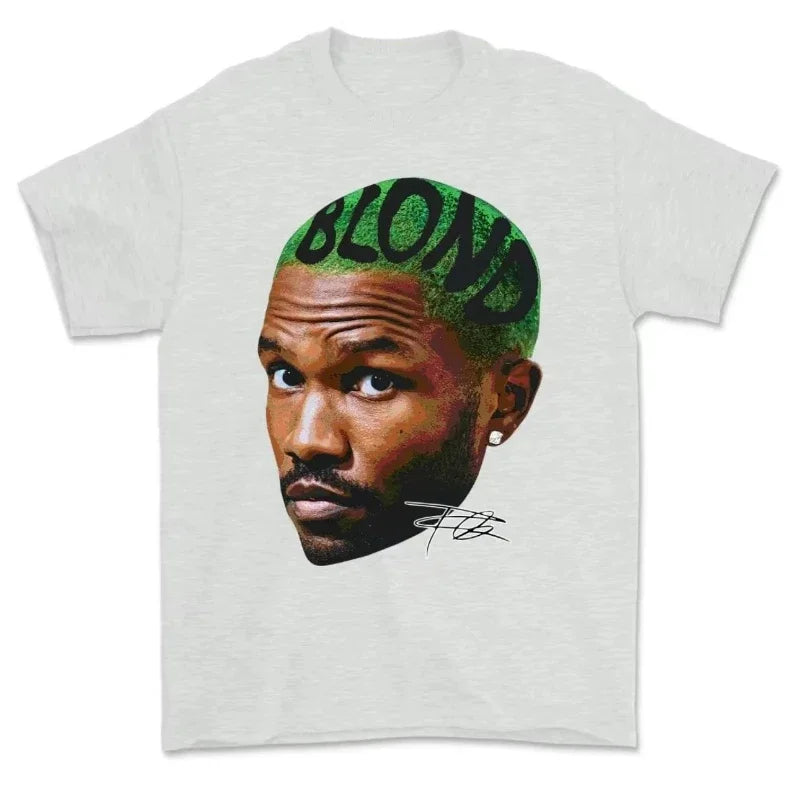 Rapper Frank Retro Graphic T Shirt Men's Hip Hop Ocean Album Unisex Oversized Cotton Tee