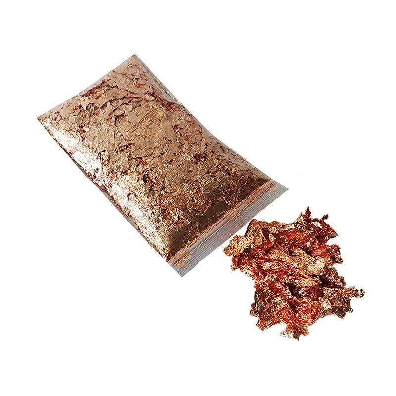 Imitation Gold Sliver Copper Foil Sequins Glitter Craft Paper Shiny Gold Leaf Flake Foil DIY Candle Resin Making Nail Art Decor - Winord