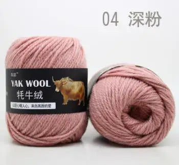 Yak Wool 3 Strand Medium Thick Handwoven Yarn For Sweaters