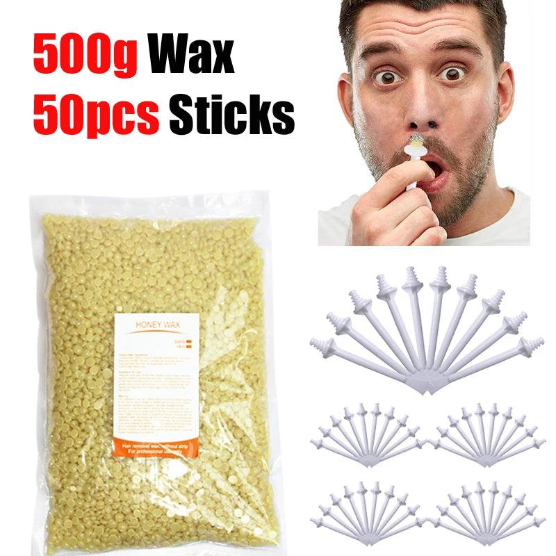 Nose Wax Sticks Nose Wax Applicators for Painless Nose Hair Removal Remover Tools Wax Kit Accessories Beeswax Safe