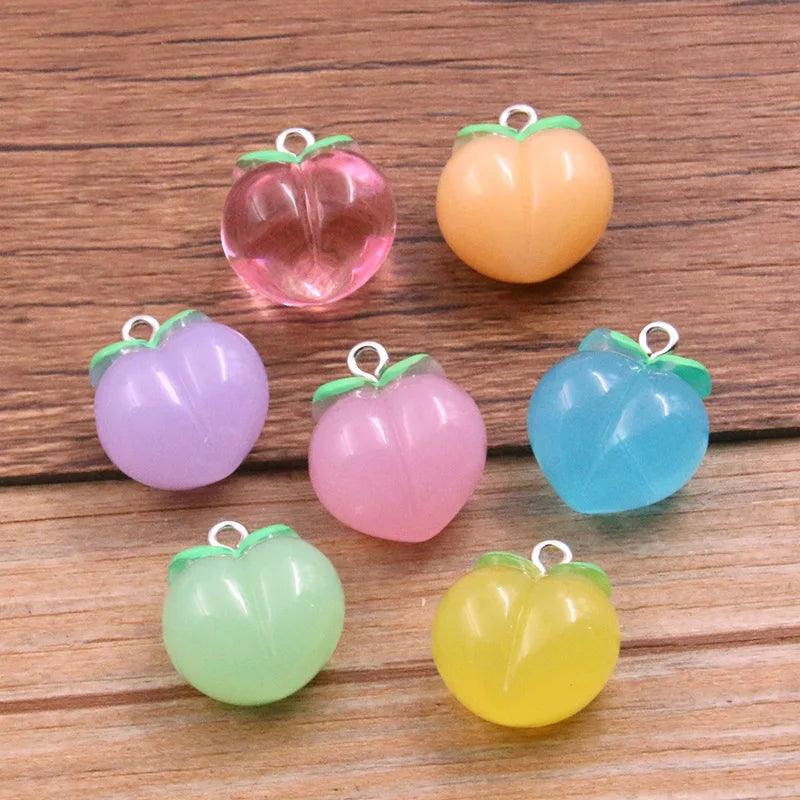 10Pcs 37 Styles Mix Fruit Animals Popsicle Candy Resin Earring Charms Diy Findings Keychain Bracelets Pendant For Jewelry Making