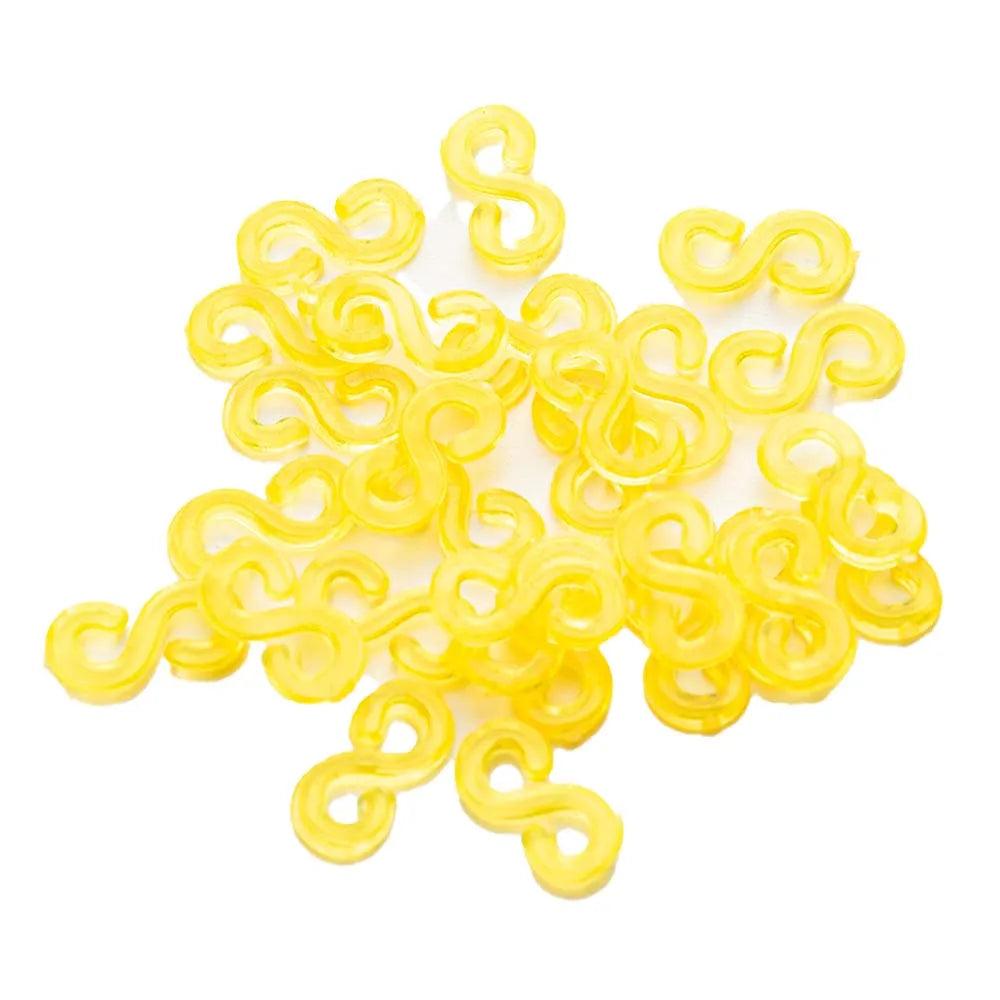 500pcs S Clips Hook Plastic Connectors Refills for DIY Charm Loom Rubber Band Bracelet Jewelry Making Supplies Accessories Gift