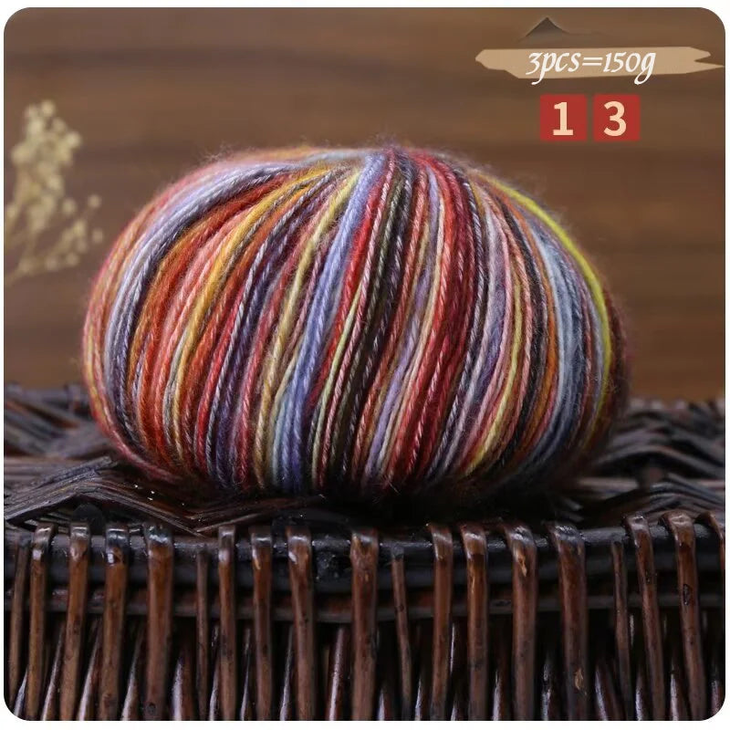 Camouflage Cotton Yarn 150g Medium Thick DIY Crochet Thread