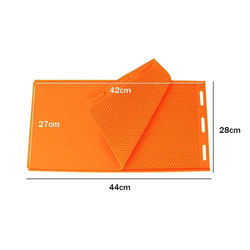 2pcs Beeswax Foundation Press Mold Soft Silicone Beewax Foundation Machine Reusable Lightweight Practical Beekeeping Equipment