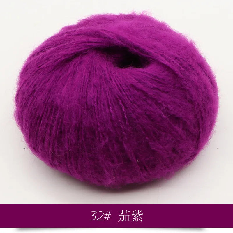 Mohair Yarn 25g Soft Knit Wool For Scarves And Sweaters