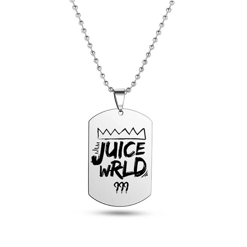 Hip Hop Rapper Juice WRLD 999 Pendant Necklace Stainless Steel Necklace For Women Man Fans Fashion Jewelry Gift