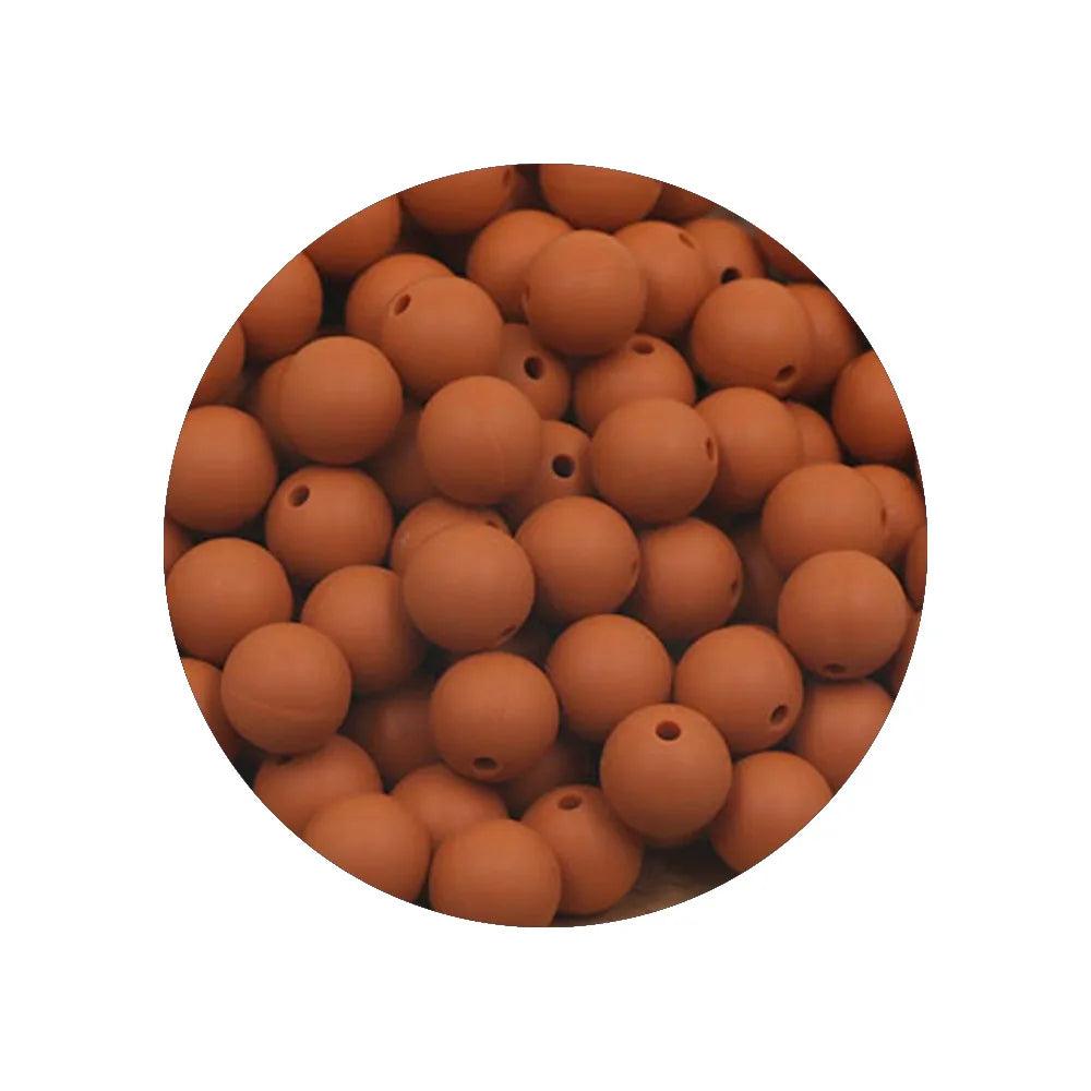 Kivoct 100Pcs 12MM Round Silicone Beads For Jewelry Making DIY  Pacifier Chain Necklace Keychain Accessories
