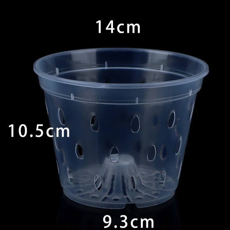 5 Pcs Transparent Orchid Pot Root Control Plastic Orchid Pots With Holes Breathable Plant Growth Container Garden Supplies