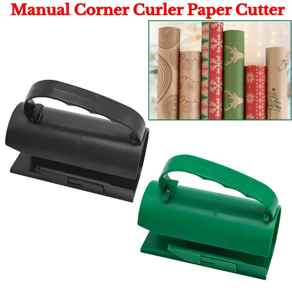 Christmas Gift Wrapping Paper Cutter Manual Corner Curler Kraft Paper Knife Roll Sliding Wire Cutter Paper Cutter With Handle