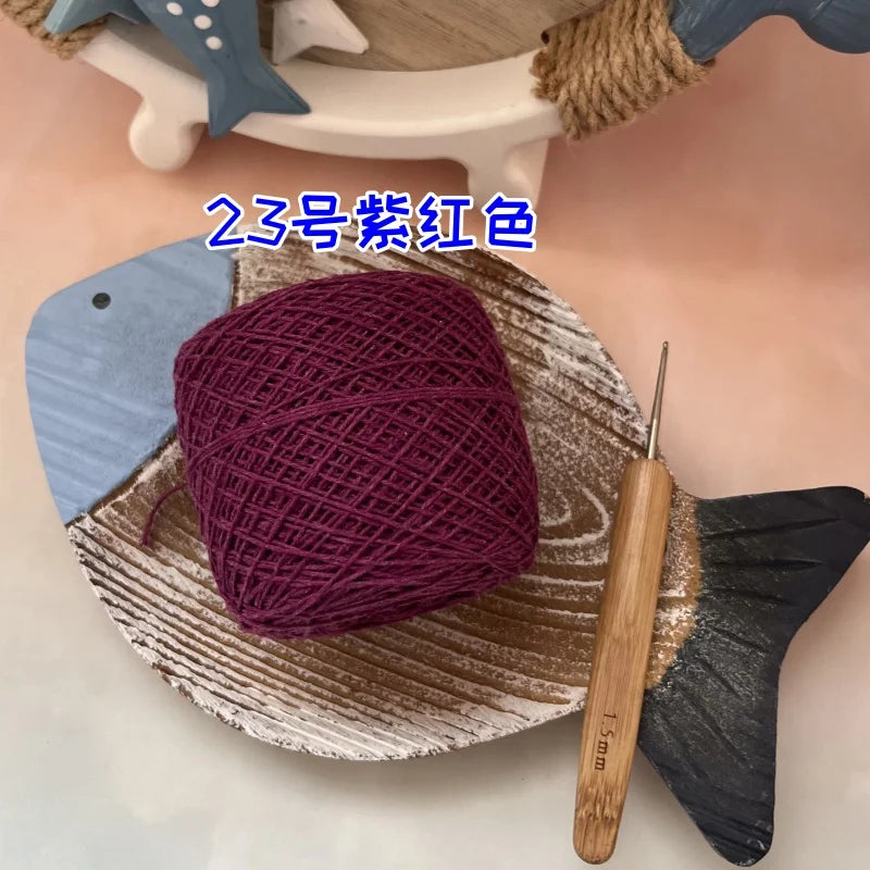 100g 100% Cotton Crocheting Lace Yarn for Hand Knitting and Amigurumi Projects