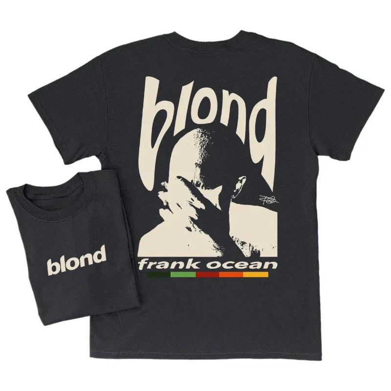 Rapper Frank Retro Graphic T Shirt Men's Hip Hop Ocean Album Unisex Oversized Cotton Tee
