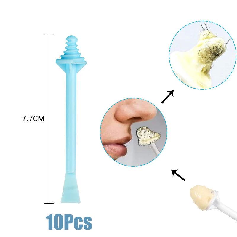 10pcs Nose Wax Sticks Nose Wax Applicators For Painless Nose Hair Removal Remover Tools Wax Kit Accessories Beeswax Safe Formula