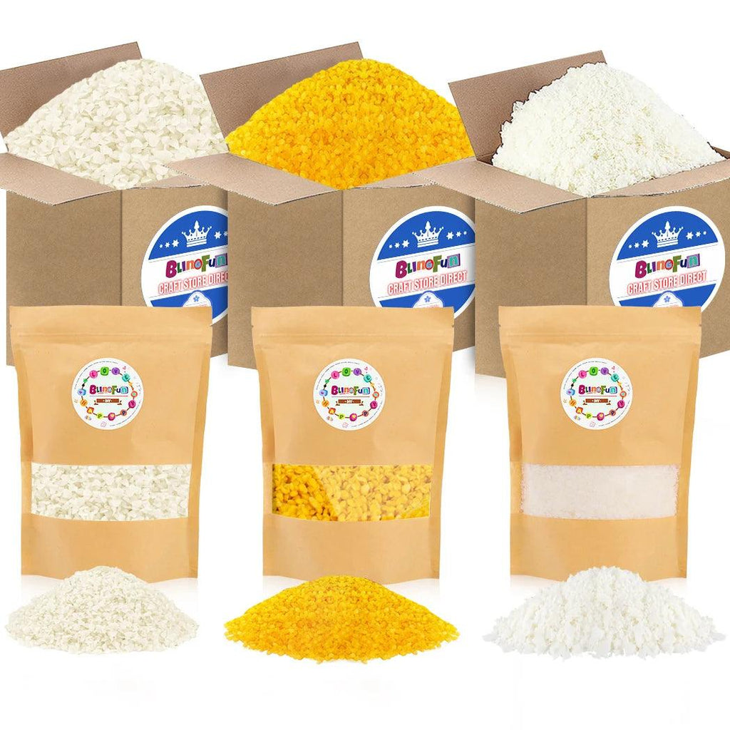 1LB/2LB/5LB 100% Soy Wax, Yellow Beeswax, White Beeswax, Soft Chunks and Pellets, Perfect for Sccented Candle and Wax Products