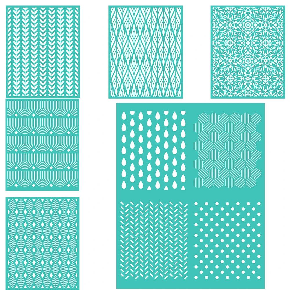 Leaves Rain Drop Pattern Reusable Silkscreen Stencil For Furniture Accents Clothing Use Easy Transfer DIY Crafts Printing Tool