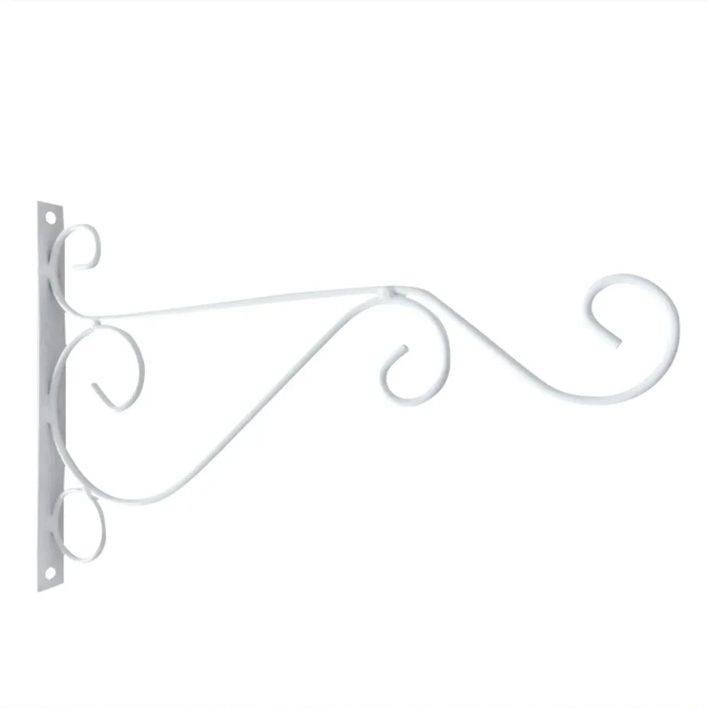 Plant Brackets Hanging Flower Pot Basket Flower Basket Holder Rustic Style Metal Bracket Hanger Wide Base Weatherproof for Plant