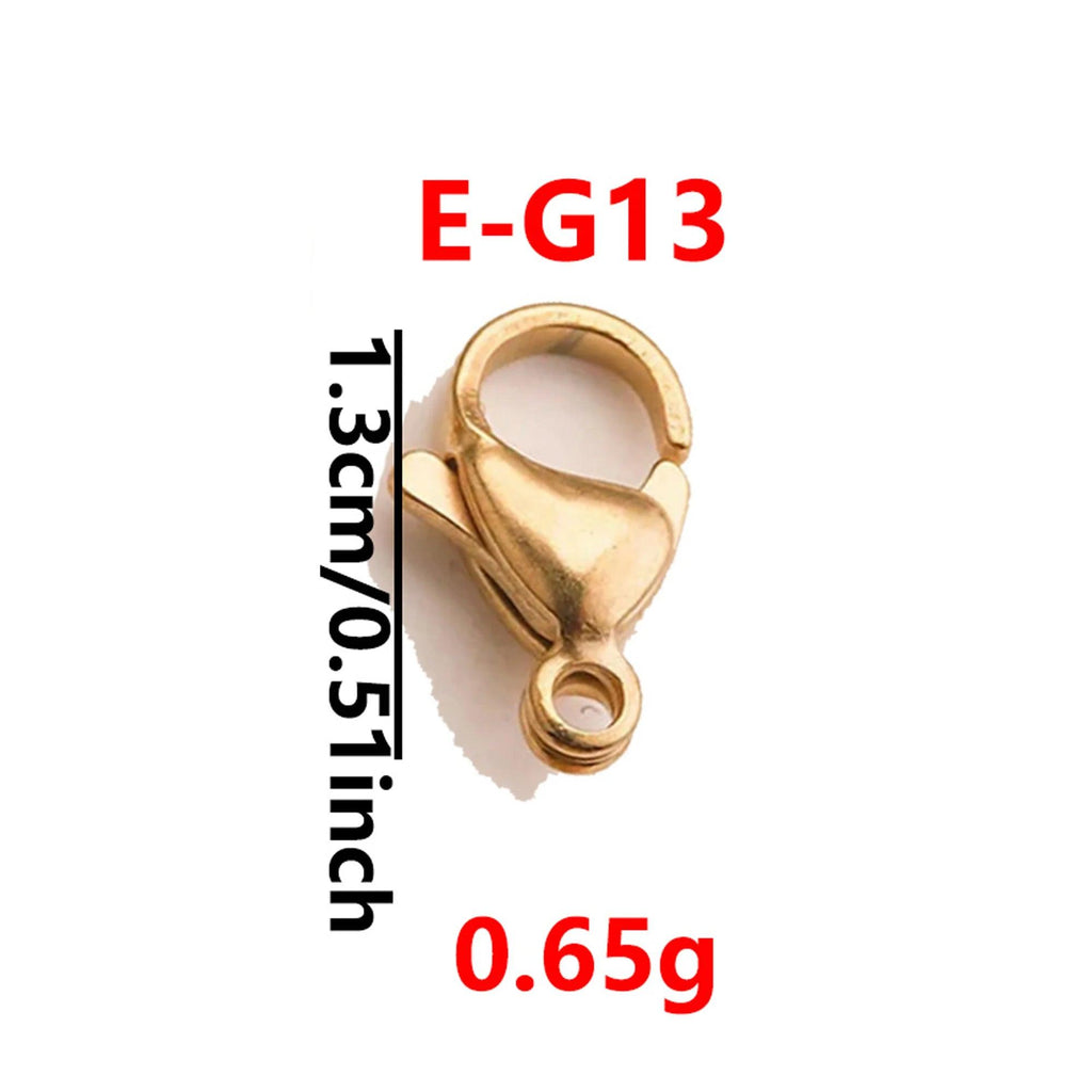 20Pcs Gold/Stainless Steel Lobster Clasps For Diy Necklace And Bracelet Jewelry End Links, Simple And Practical 0.9cm-1.5cm