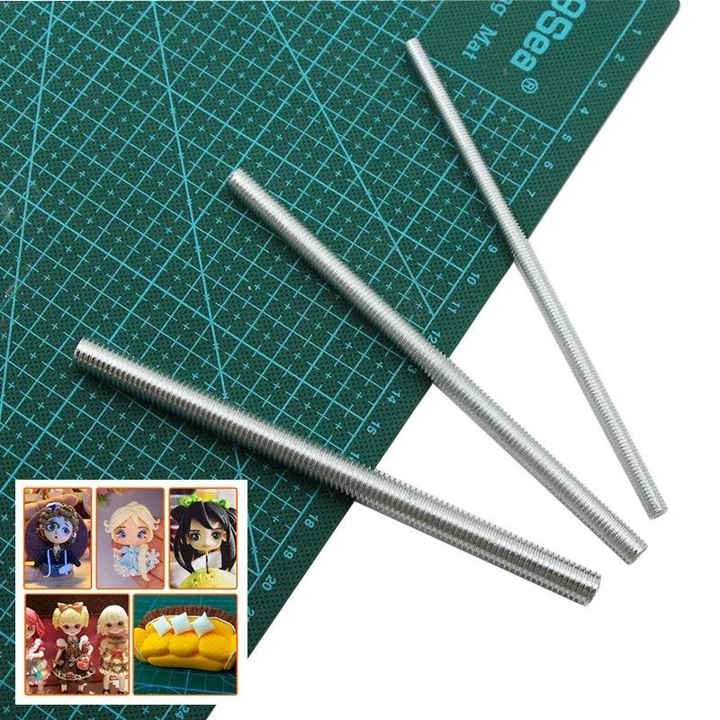 Clay Sculpture Hair Texture Tools Soft Pottery Clay Metal Thread Stick Sculpturing Tool Doll Hair Modeling Tool 3Pcs