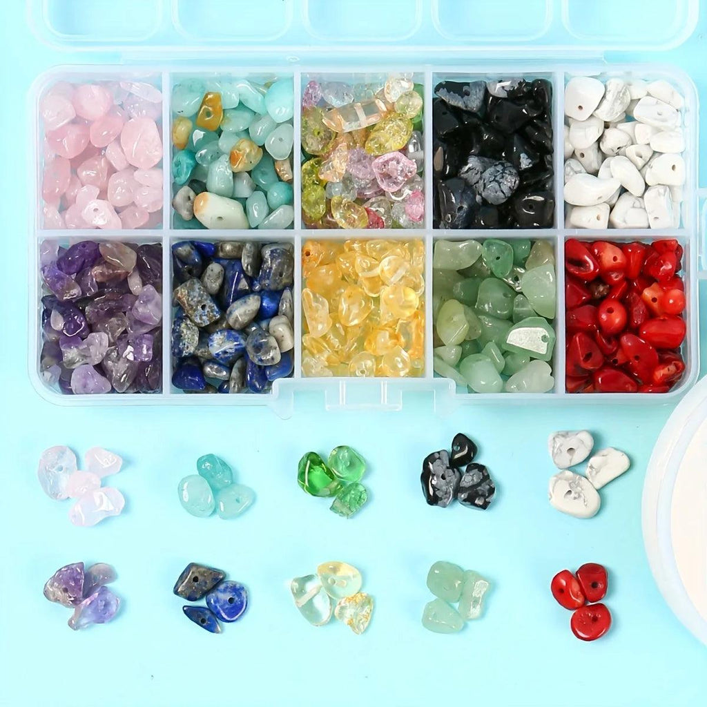 3-5MM Natural Stone with hole Gravel Crystal Chips Quartz Ore Minerals Reiki Healing Tumbled Agates DIY For Jewelry Making