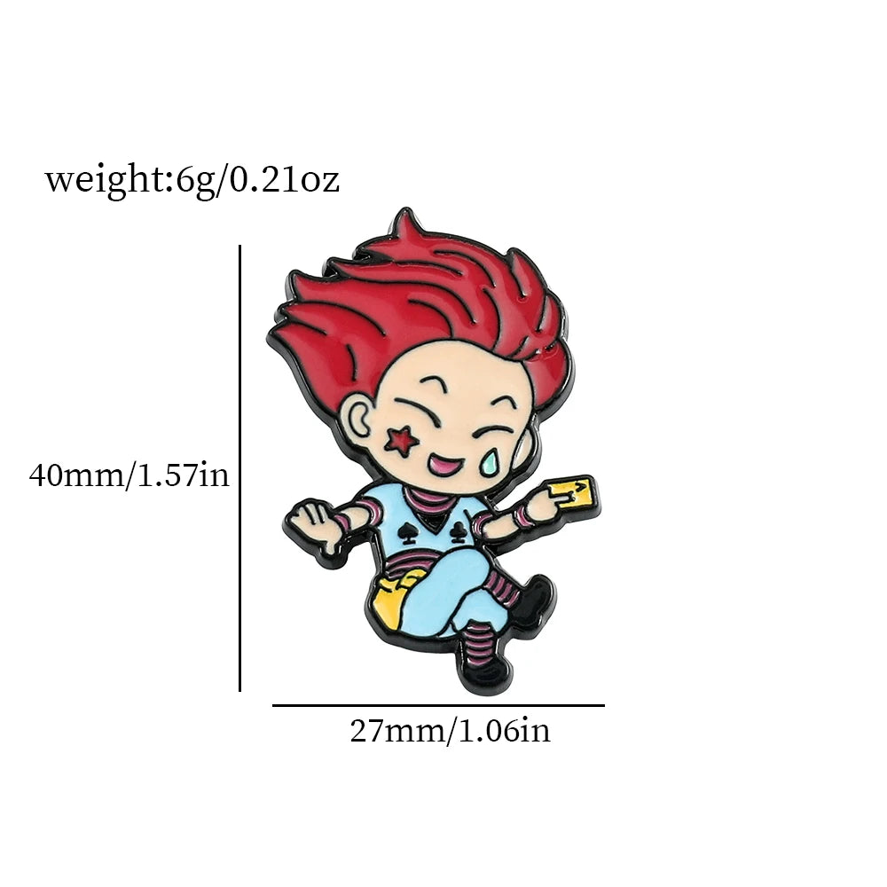 Anime Hunter X Hunter Brooch Character Metal Enamel Badge Clothing Backpack Lapel Pin Women Men Jewelry Accessory Gift