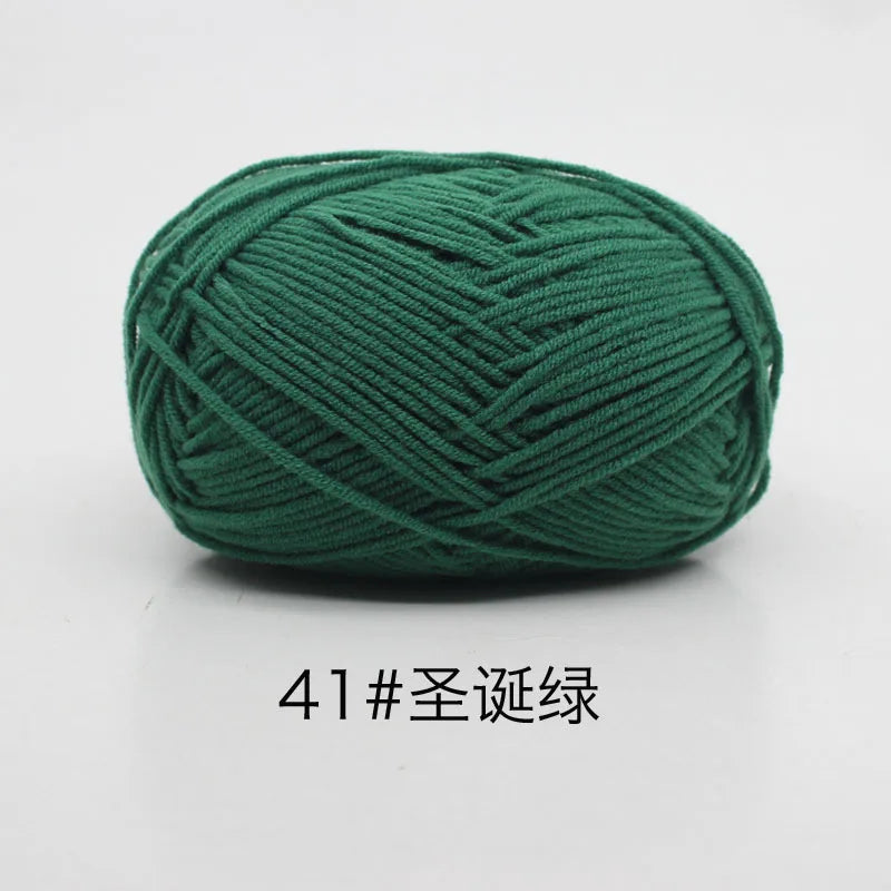 4ply Milk Cotton Knitting Yarn Set for Crochet Crafts and DIY Projects