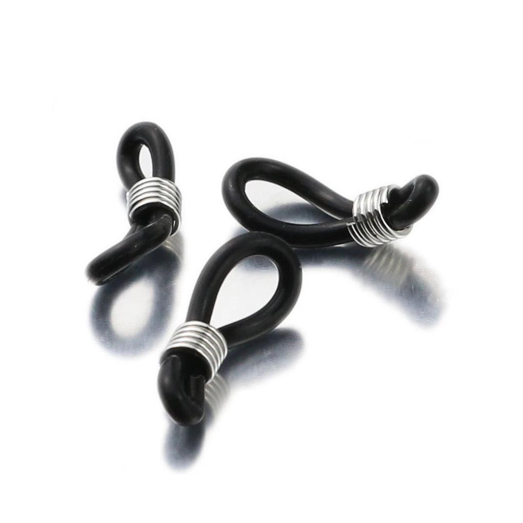 20pcs Eyeglass Chain Ends Adjustable Spring Rubber Ends Connectors for Eye Glasses Holder Necklace Chain DIY Jewelry Making