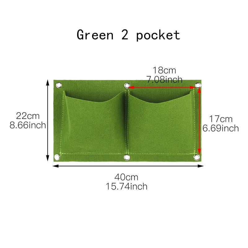 Felt bags suitable for plant planting, vertical wall hanging, balcony greening, flower growth and square multi-mouth felt bags