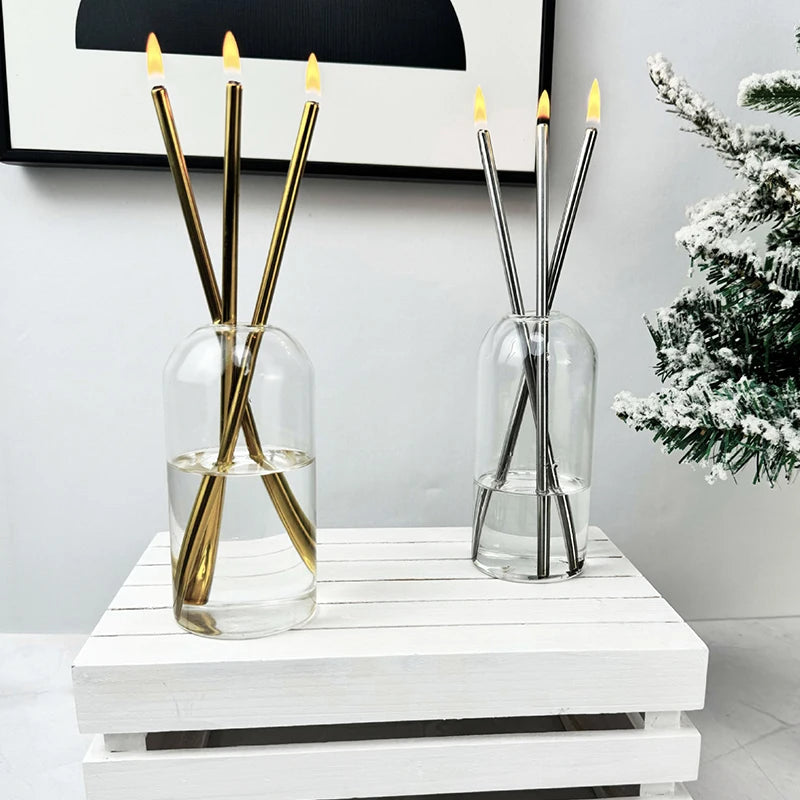 Stainless steel volatilizing rod wick ceremonial feeling home decoration ornament fragrance long pole eternal gift Candle Sticks