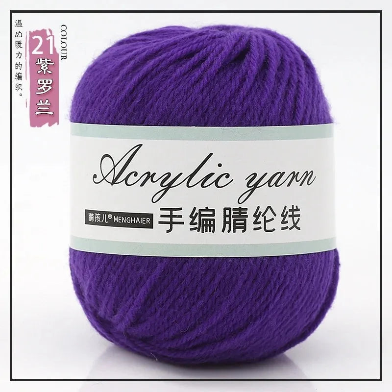 Four Strands Acrylic Knitting Yarn For DIY Handwoven Starter