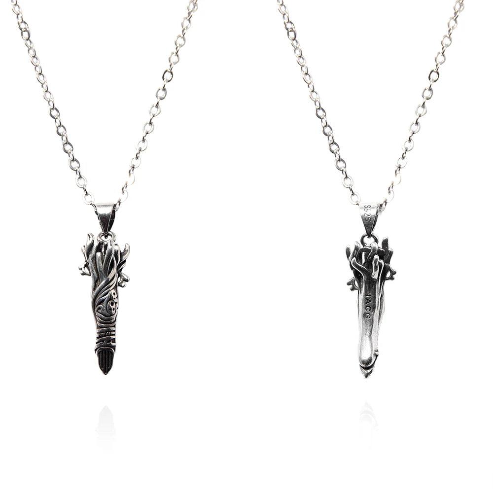Anime Jujutsu Kaisen Fushiguro Toji Cosplay Necklace Sword Spear of Tianri Knife Pendant Necklaces for Women Men Jewelry Gift