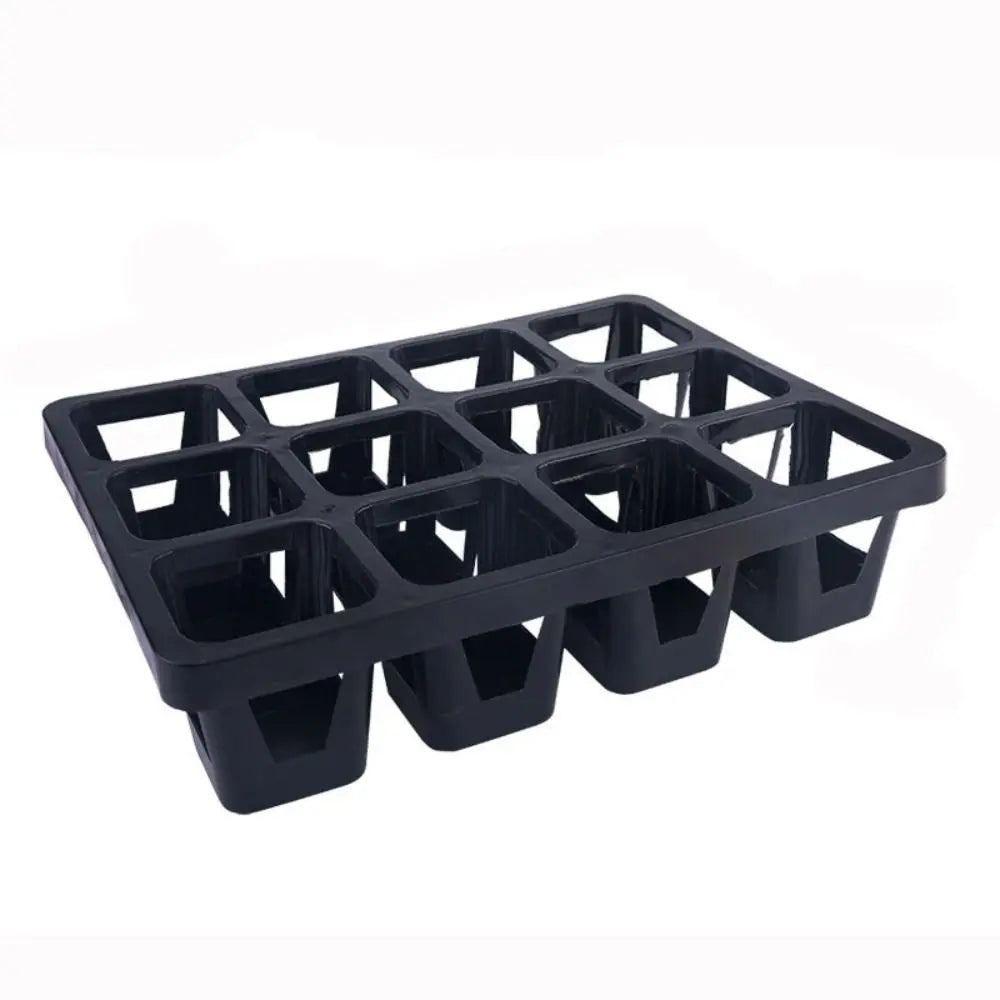 6/12 Hole Flower Pots Storage Tray Tool Organization Black Potted Bracket Thickness Greenhouse Seeding Boxes Dish