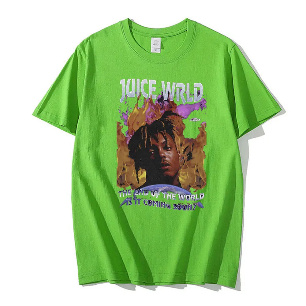 Rapper Juice Wrld 999 Short T Shirt Men's Women's Letter Printed Tshirts Y2k Casual Fashion Sportswear Summer Clothing