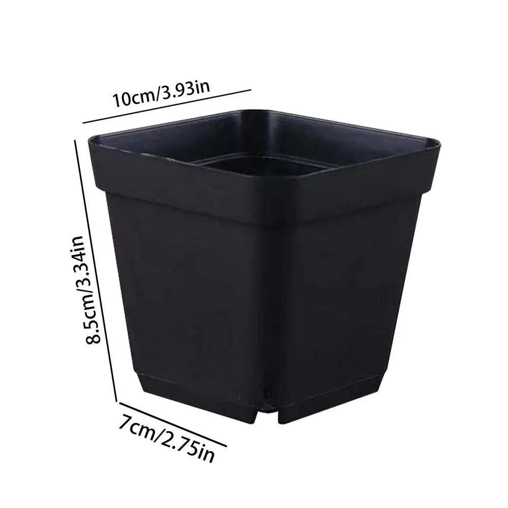 Seedling Pots 50Pcs Square Plant Seeding- Planting Cup Plastic Deep Nursery Tree Pot Flower Plant Container Pot Garden Grow