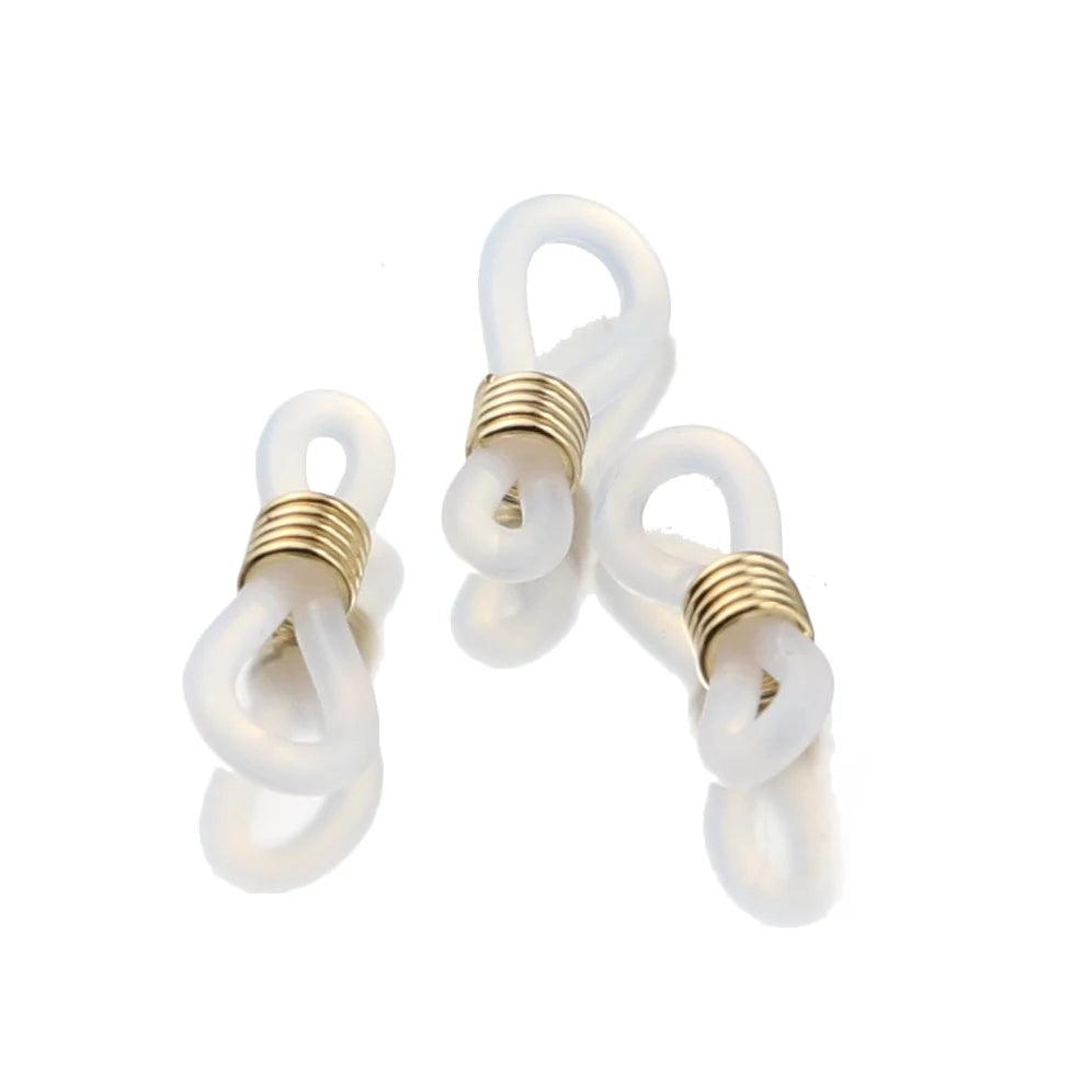 20pcs Eyeglass Chain Ends Adjustable Spring Rubber Ends Connectors for Eye Glasses Holder Necklace Chain DIY Jewelry Making