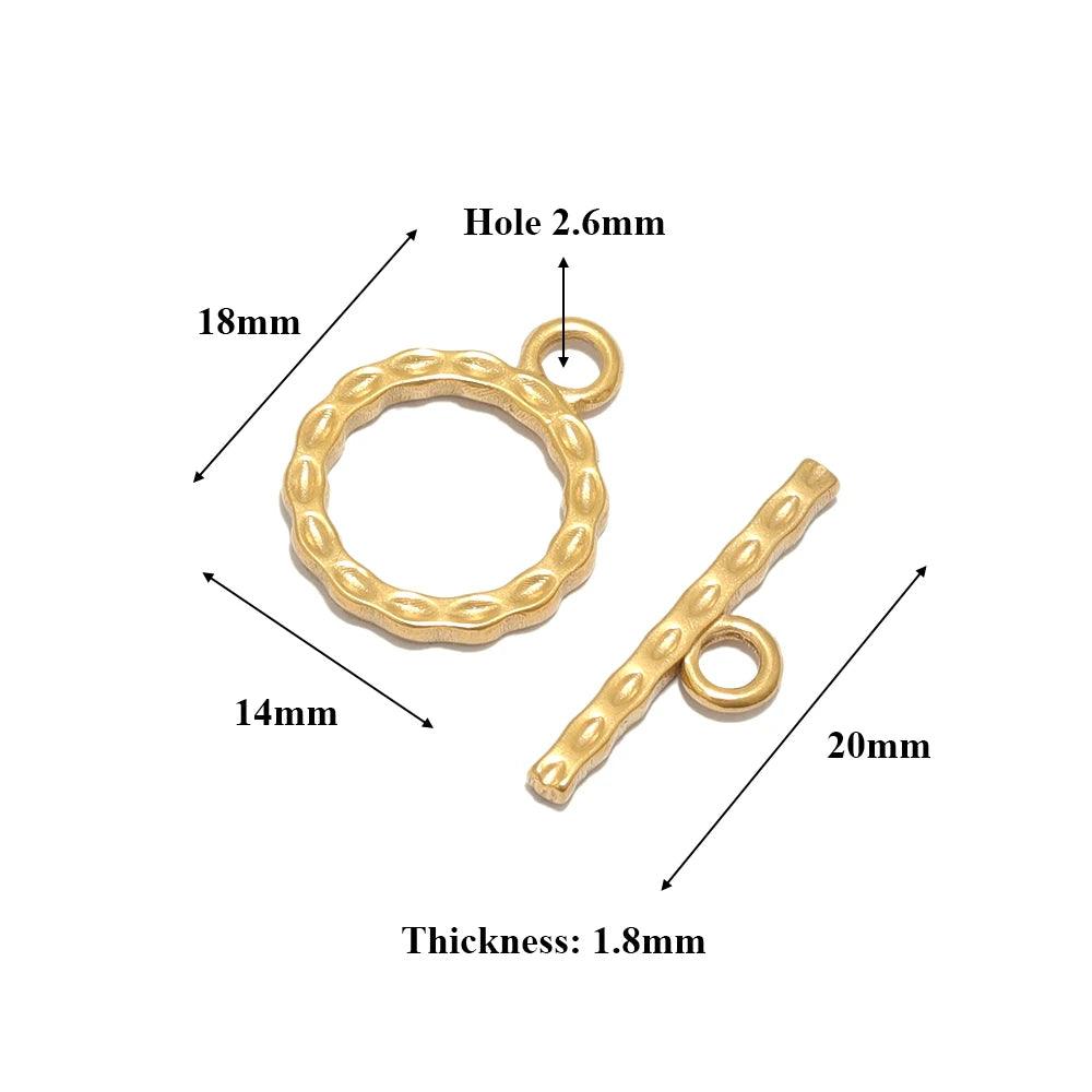 4 Sets Stainless Steel Gold Toggle OT Clasps for DIY Jewelry Making Necklaces Connectors Fasteners Bracelets Hooks Supplies
