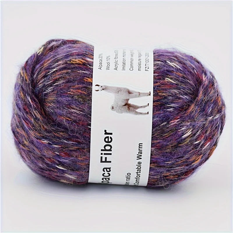 Vibrant Colorful Alpaca Wool Yarn 6 Pack For Hand Knitting