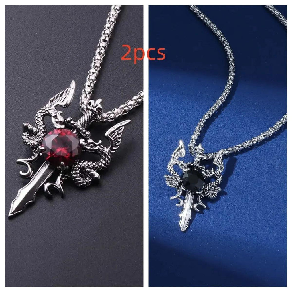 1 Elegant High-end Alloy Cross Dragon Shaped Pendant for MEN'S FASHION Necklace, Vacation, Travel Party, Personalized Design