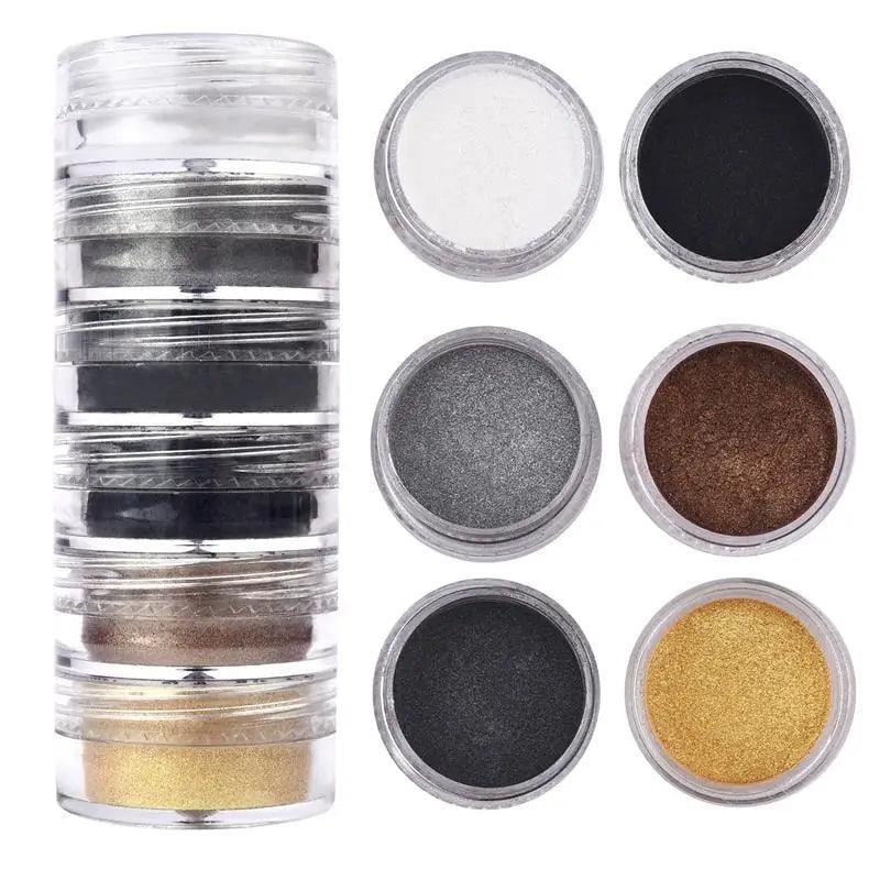 6 Colors/Set Pearlescent Powder Resin Pigment Natural Mica Mineral Powder DIY Epoxy Resin Dye Jewelry Making Makeup Supplies