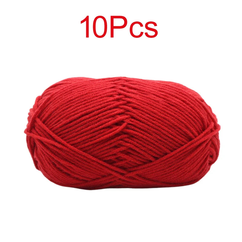 10 Pieces Multi Color Cotton Knitting Yarn Soft Warm Crocheting Yarn for Hand Knit Sweaters Hats Scarves Blankets Amigurumi