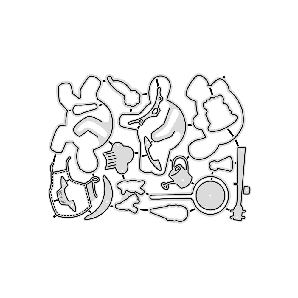 Easter Party Decoration Metal Cutting Dies and Stamps Stencils for DIY Scrapbooking Photo Album Die Cut Embossing Paper
